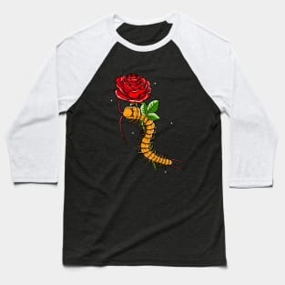 centipede wrapped around a flower Baseball T-Shirt